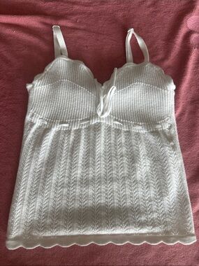 Wilfred White Knit Camisole Tank Top